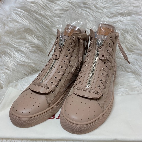 Bally Hekem Nude Leather High-Too Sneaker - Picture 2 of 8